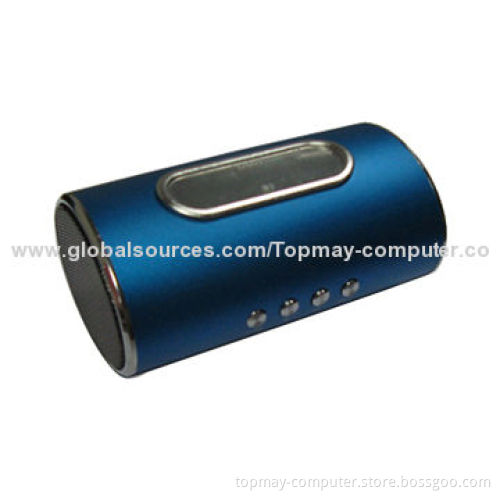 Stereo Mini Speaker with 3.5mm Regular Jack and Digital Display, Supports FM Radio Function